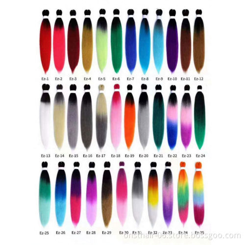 MYZYR Women's 24INCH EZ Braiding Hair Extensions Ombre Pre Stretched Jumbo Braids Hair Synthetic Crochet Hair Mirra's Mirror